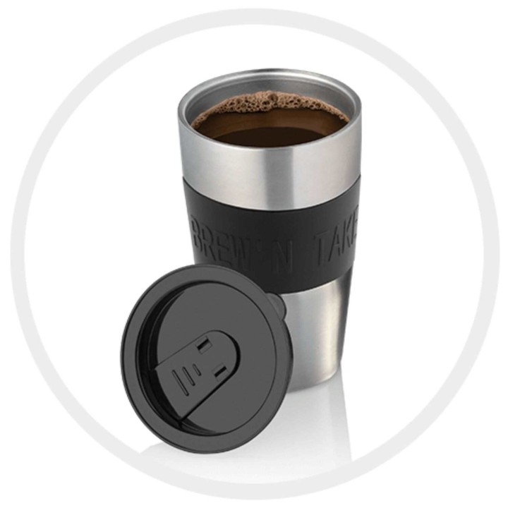 ARZUM AR3058-INX Brew'n Take Kişisel Filtre Kahve Makinesi - Siyah - Thumbnail