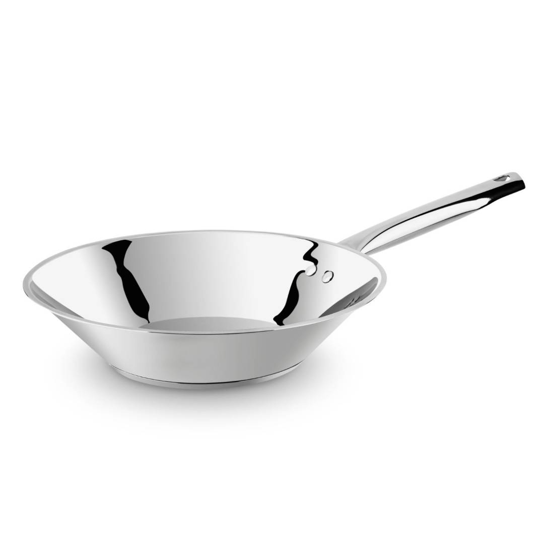 Lines 28 Cm Chef Çelik Wok Tava Metal kulp