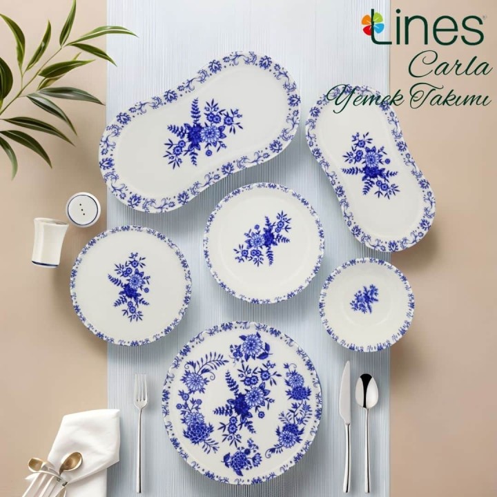 Lines Carla 28 Parça Porselen Yemek Takımı - Lines
