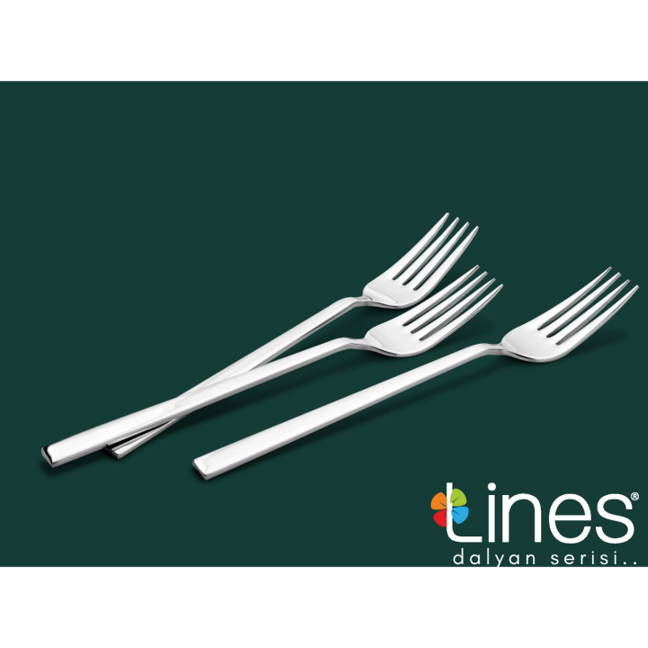 Lines Dalyan 6 Lı Yemek Çatalı - 6 Parça - Thumbnail