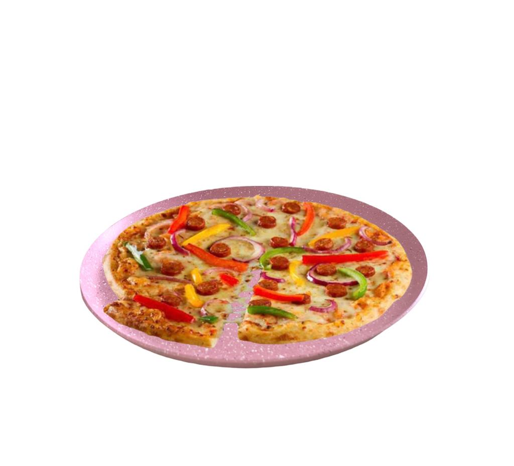 Lines Granit Pizza Tepsisi - Pembe