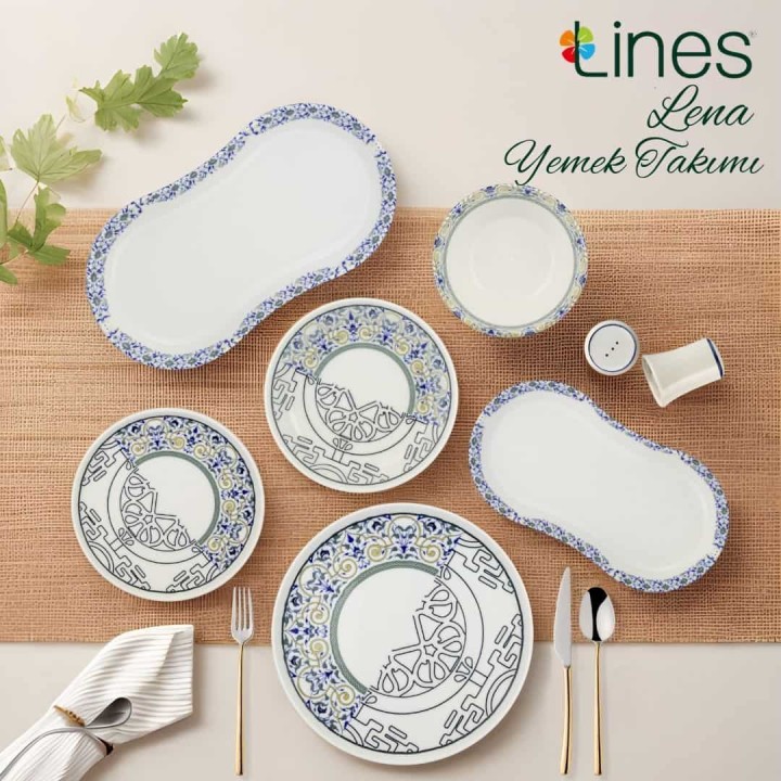 Lines Lena 28 Parça Porselen Yemek Takımı - Lines