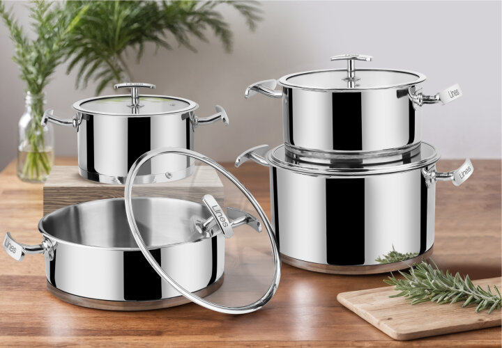 Lines luxry 8 parça çelik set - Lines