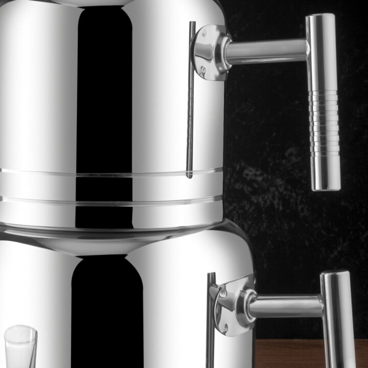 Lines Nil Aile Boy Paslanmaz Çelik Çaydanlık Metal Kulp — Büyük Boy Çaydanlık Takımı, İndüksiyon Uyumlu, 18/10 Çelik - 4