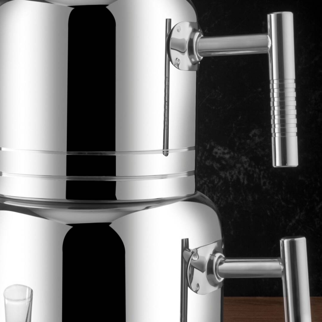 Lines Nil Aile Boy Paslanmaz Çelik Çaydanlık Metal Kulp — Büyük Boy Çaydanlık Takımı, İndüksiyon Uyumlu, 18/10 Çelik - 4