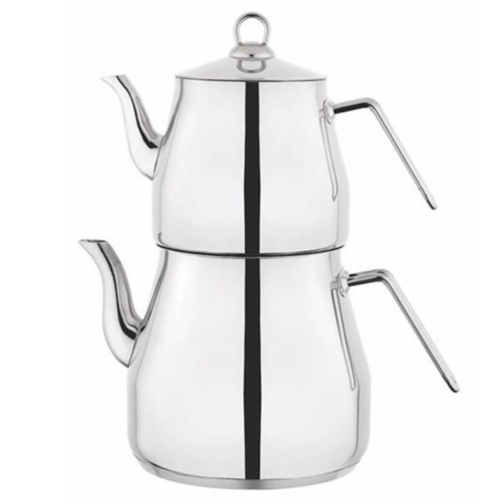 Lines Piramit Metal Kulplu Mega Çelik Çaydanlık - Lines