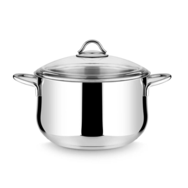 Lines Pırıl 8 Parça Çelik Tencere Seti + Aycan Orta Boy Çaydanlık | Paslanmaz Mutfak & Çeyiz Seti Metal Kulp - 5