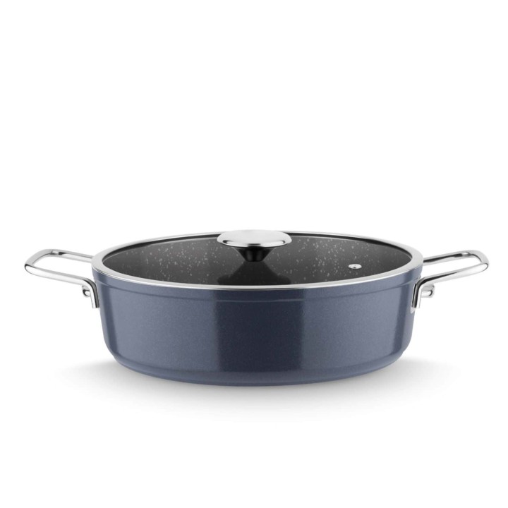 Lines Rozella Titanyum Basık Tencere Metal Kulp - Gri - Lines