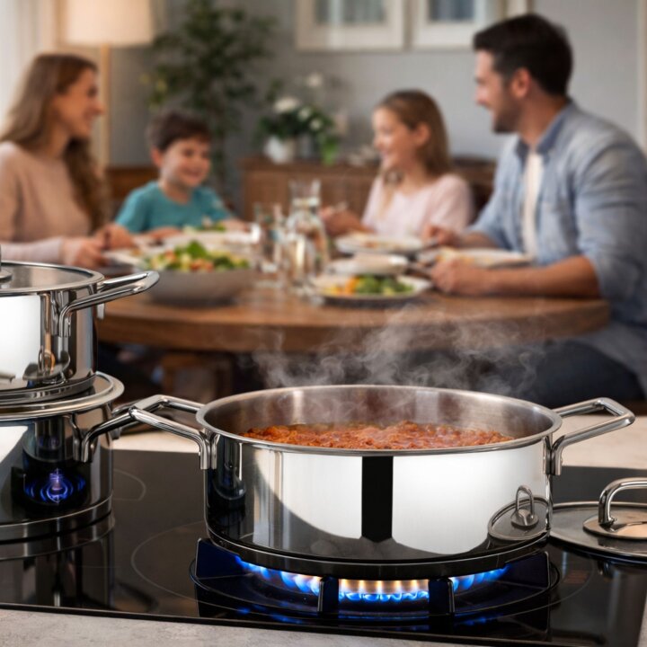 Lines Silver 8 Parça Metal Kulplu Paslanmaz Çelik Tencere Seti - 3